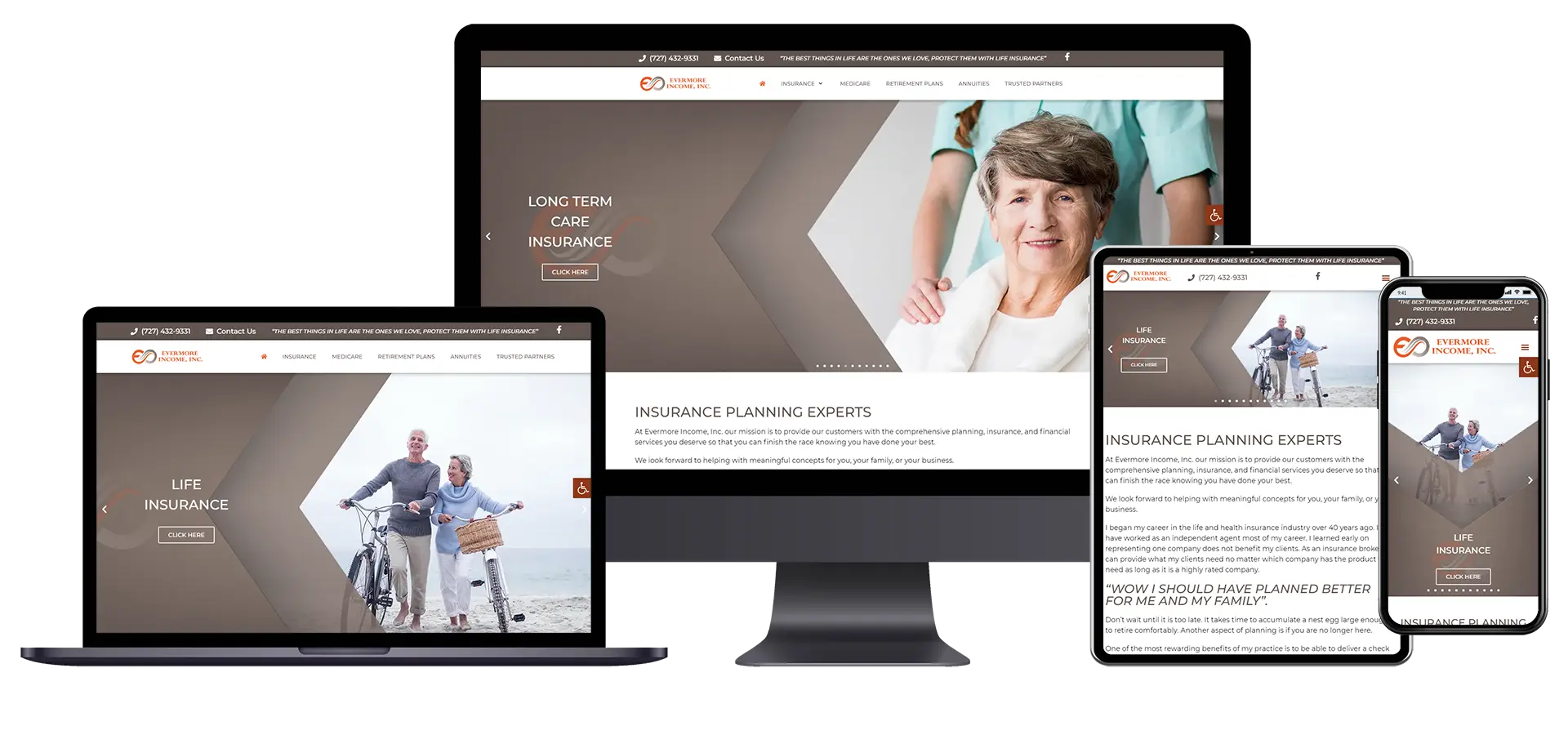 Insurance Company Website by Known Digital Marketing - Tarpon Springs FL