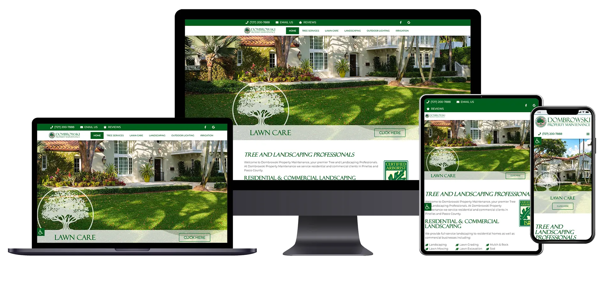 Landscaping Company Website by Known Digital Marketing - Tarpon Springs FL