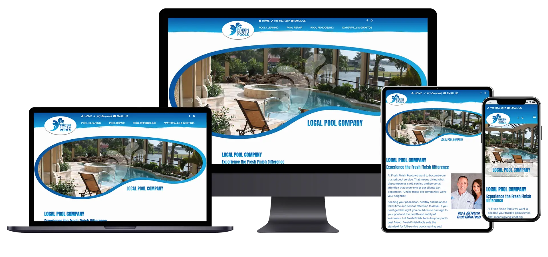 Pool Company Website by Known Digital Marketing - Tarpon Springs FL