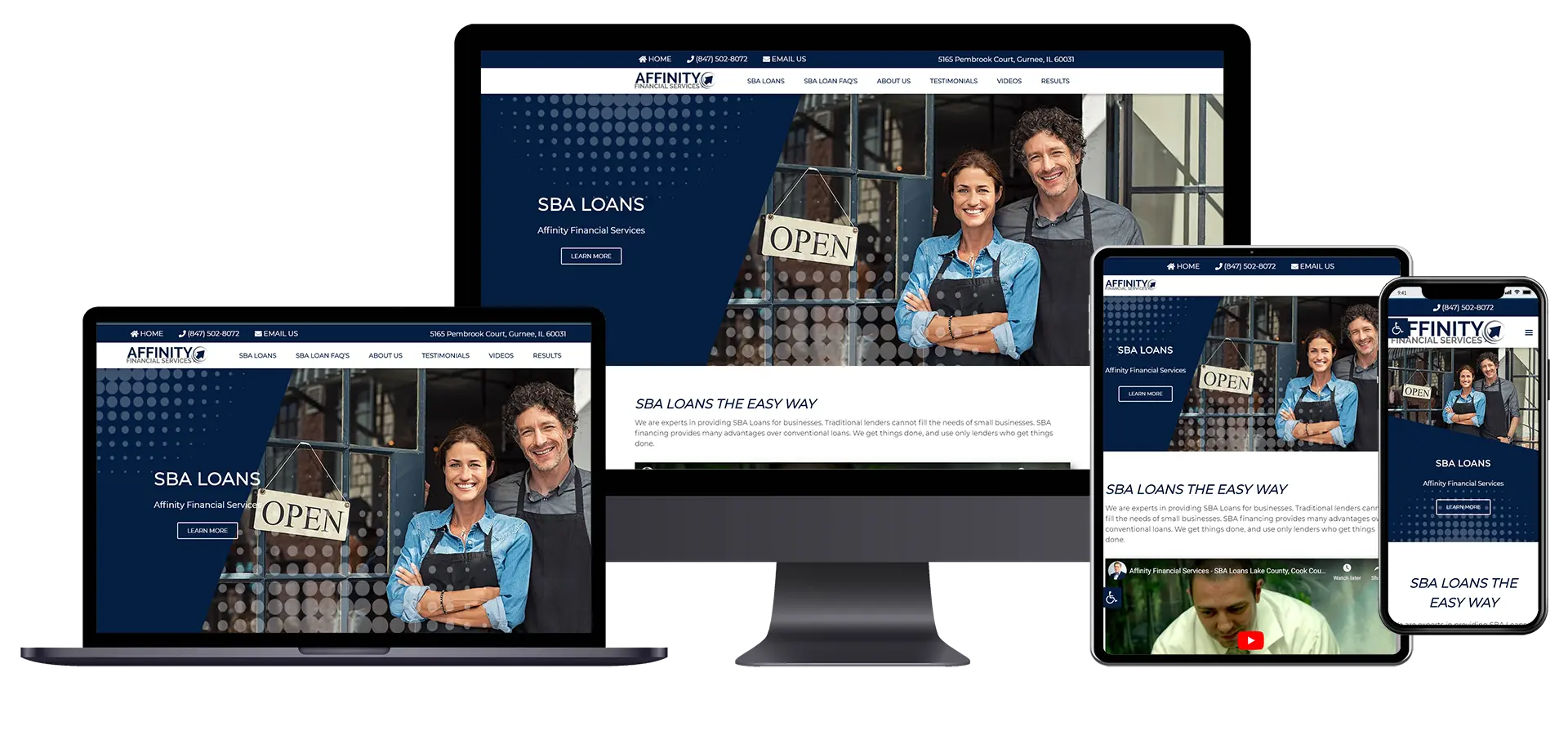 SBA Loan Provider Website by Known Digital Marketing - Tarpon Springs FL