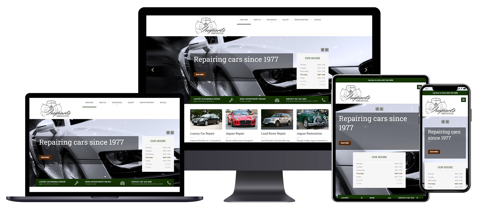 Auto Repair Center Website by Known Digital Marketing - Tarpon Springs FL