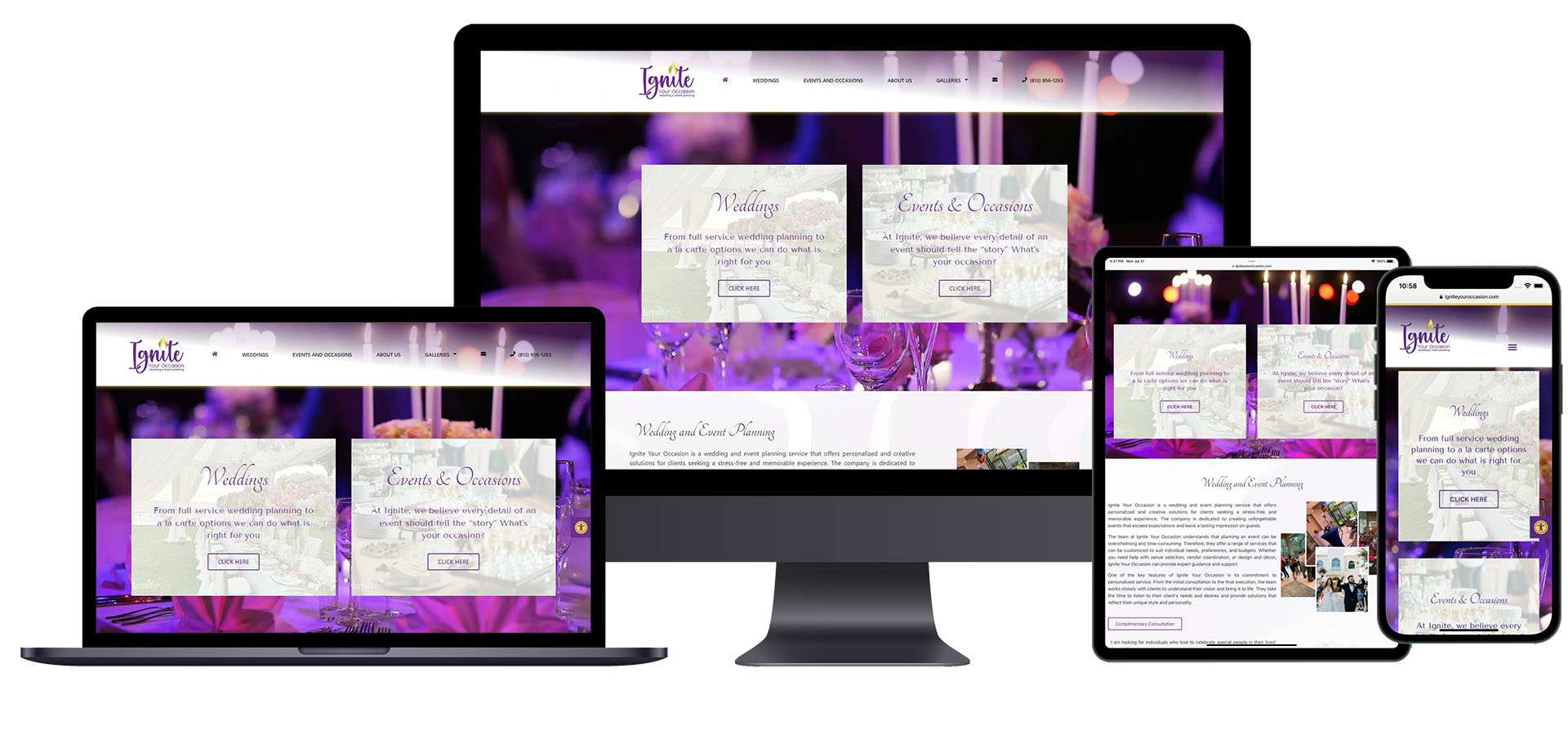 Wedding Planner Website by Known Digital Marketing - Tarpon Springs FL